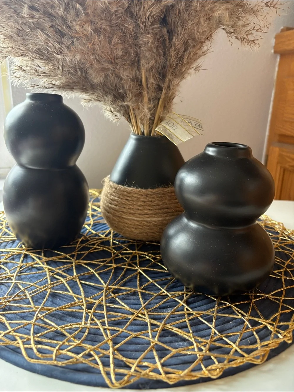 3pc sculpture decorative vases